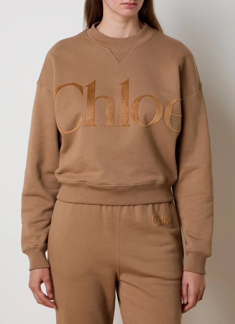 Chloé megztinis su pūko logotipo spauda