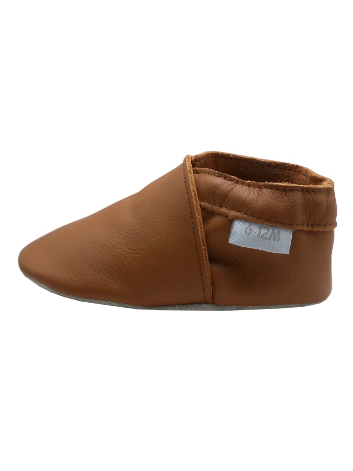 Yalion Baby Leder-Krabbelschuhe in Braun günstig kaufen
