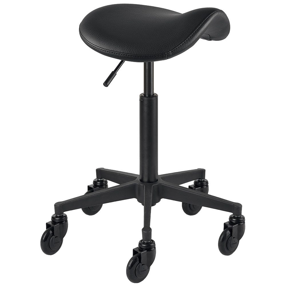 Efalock Rollhocker Clic Tec Saddle Comfy schwarz M