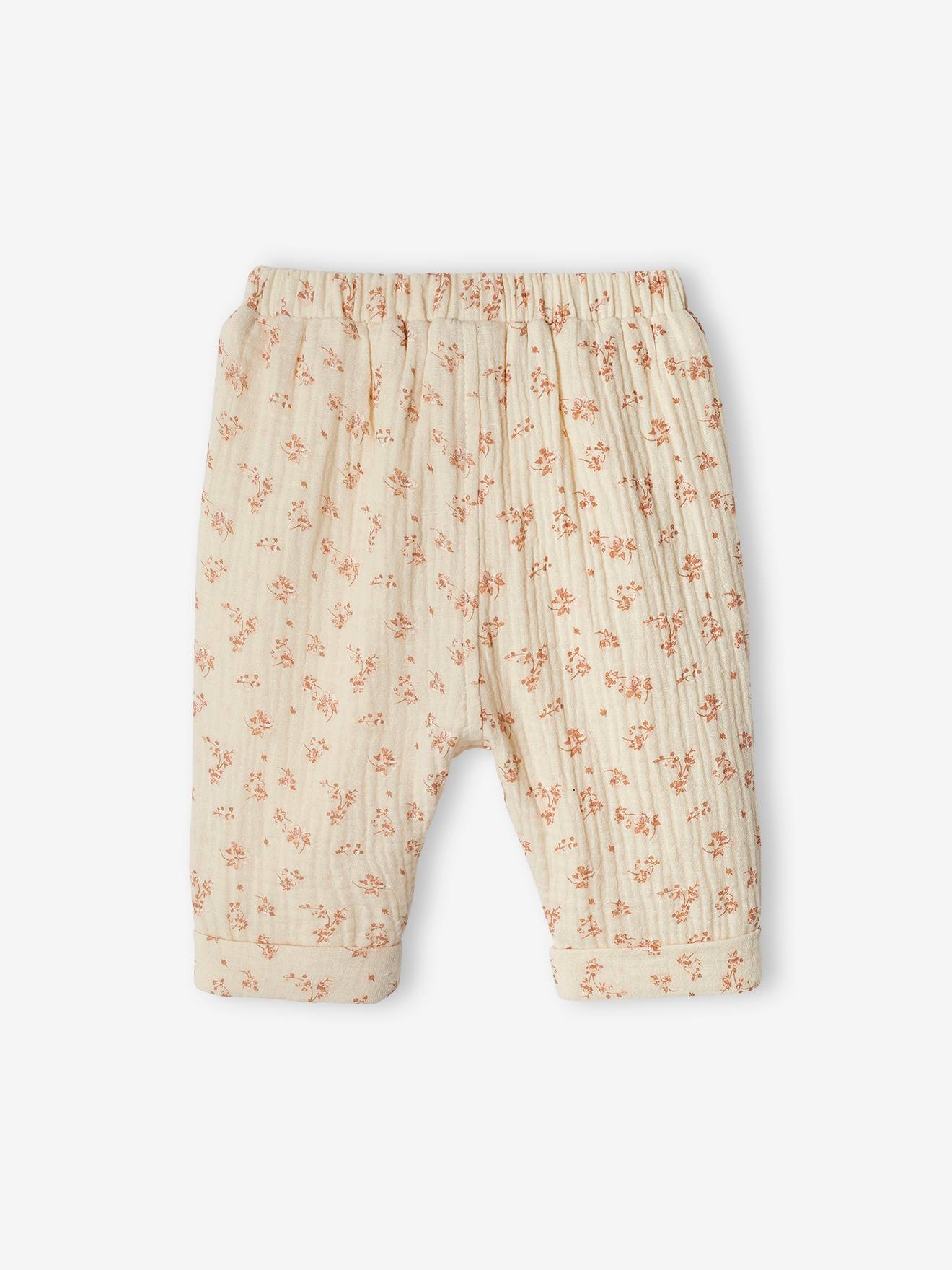Vertbaudet Baby Hose, Musselin - wollweiß