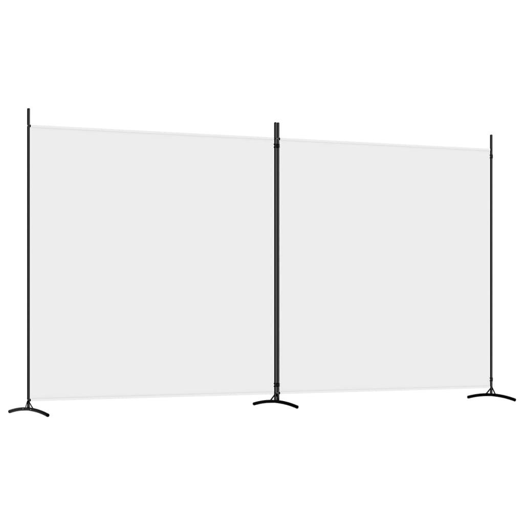 furnicato Raumteiler 2-tlg. Paravent Weiß 348x180 cm Stoff