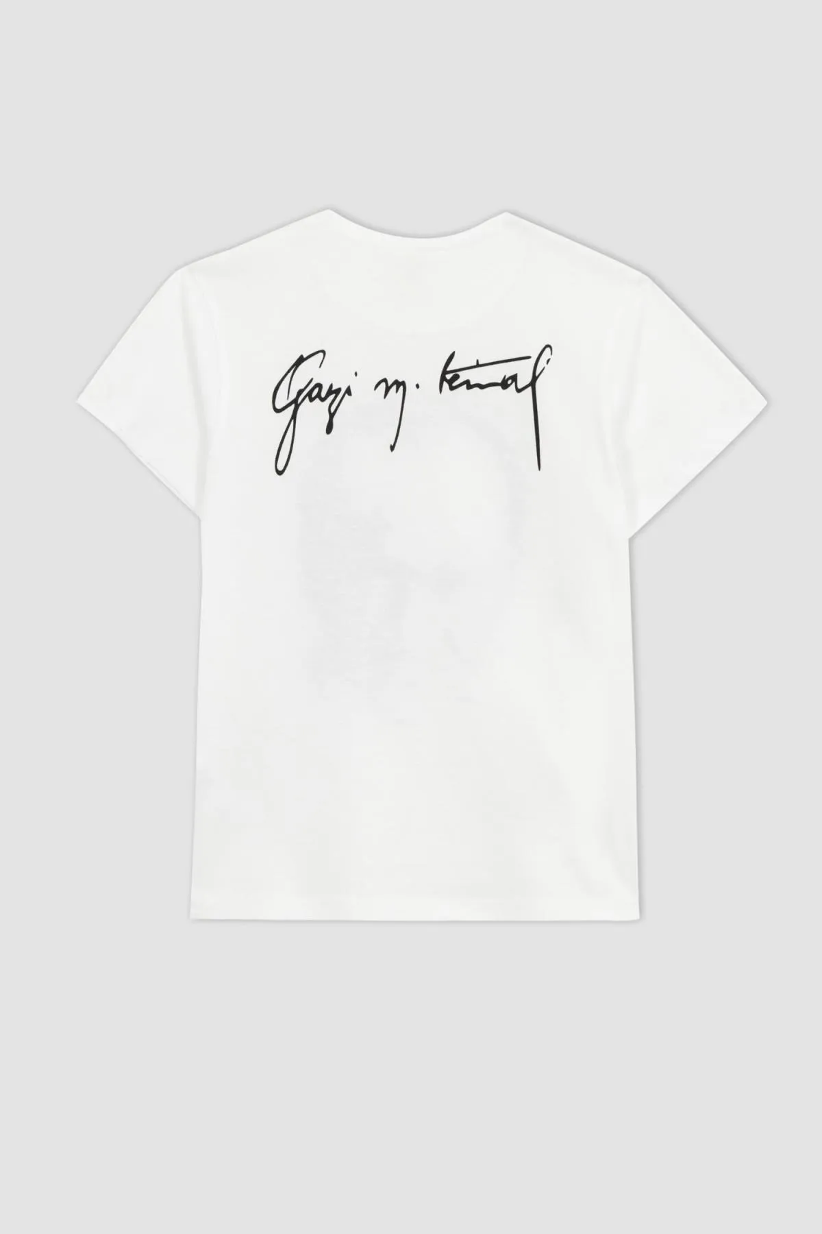 DeFacto  Mädchen T-Shirt mit Atatürk-Aufdruck, kurzärmlig, weiß, Z5093a623sm