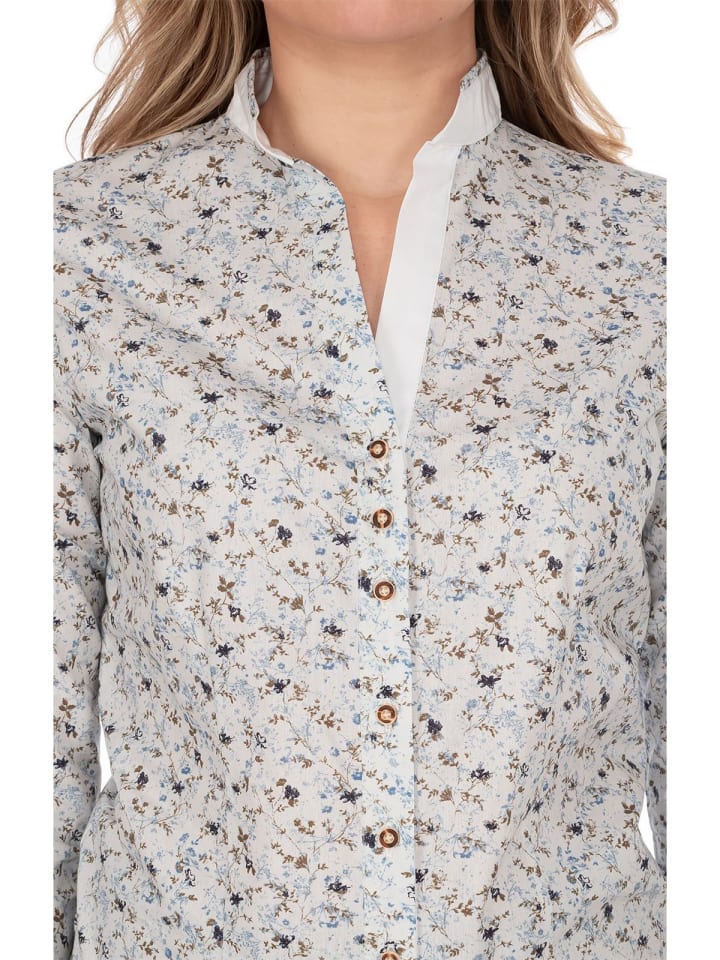 OS-Trachten Bluse 450000-4300 in mittelblau günstig kaufen