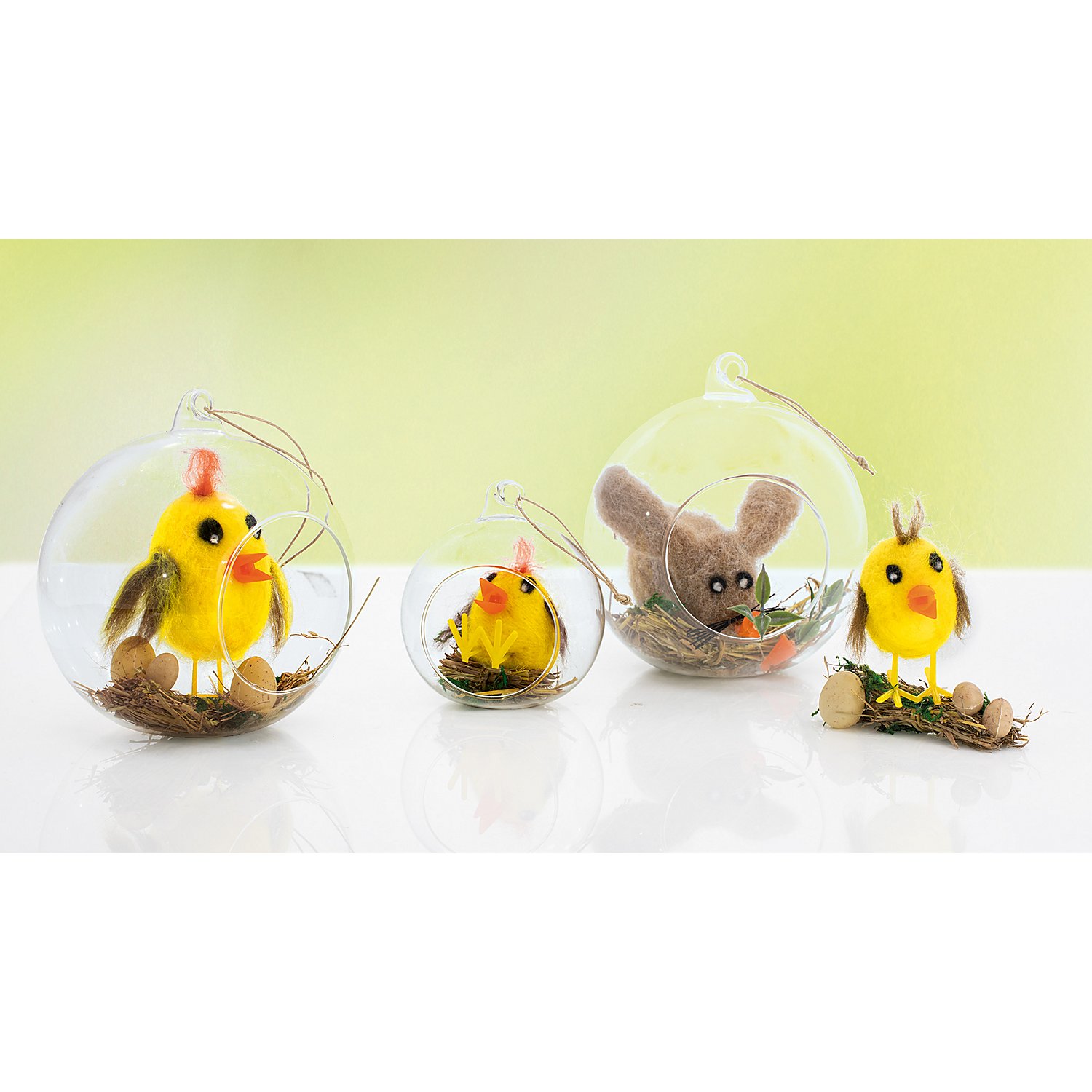 Kugeln aus Glas, 12 cm Ø, 2 Stück
