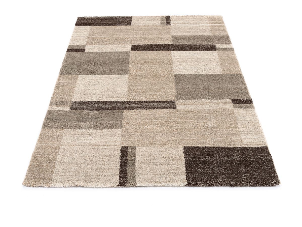 Webteppich Castle Diamant Beige-Braun 65 x 130 cm