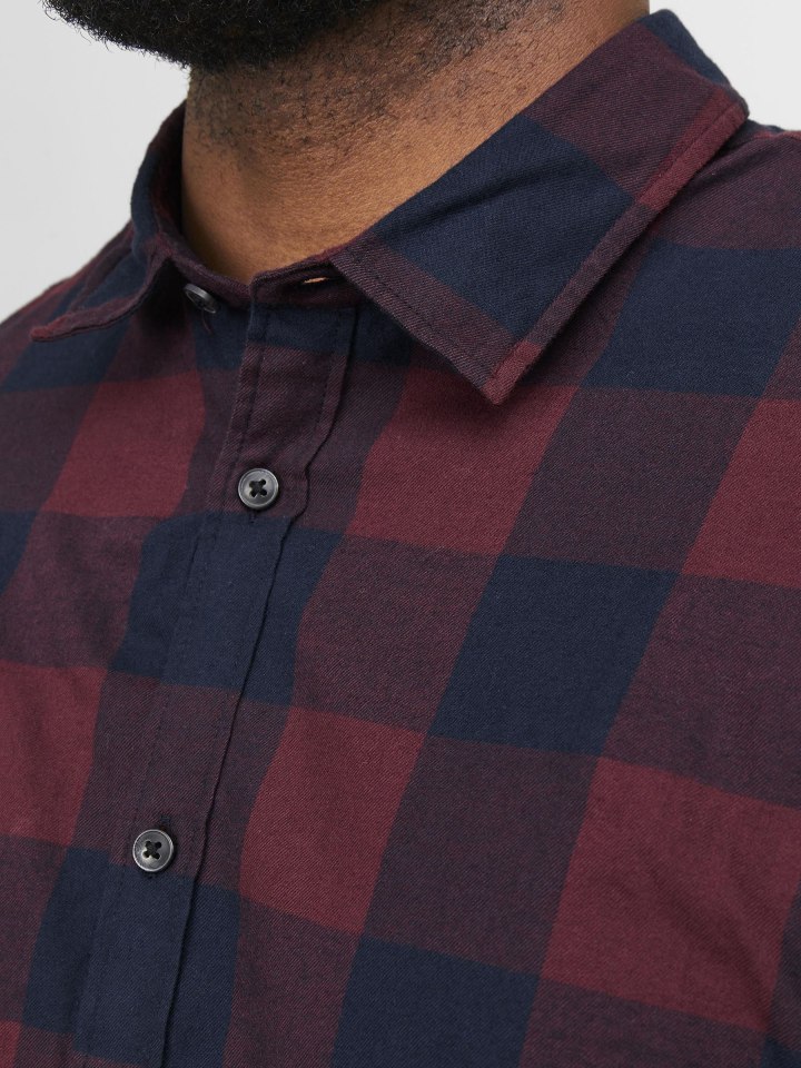 JACK & JONES PLUS Karohemd in Port Royale günstig kaufen