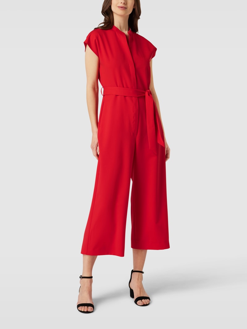 Jumpsuit mit V-Ausschnitt in hellrot