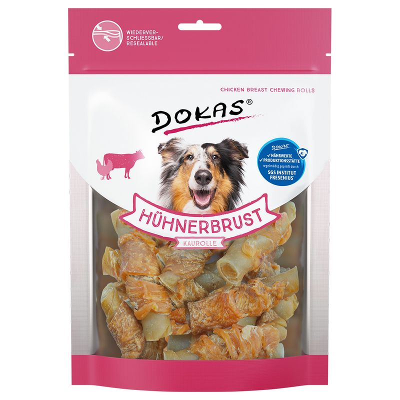 Dokas Hundesnack Hühnerbrust Kaurolle