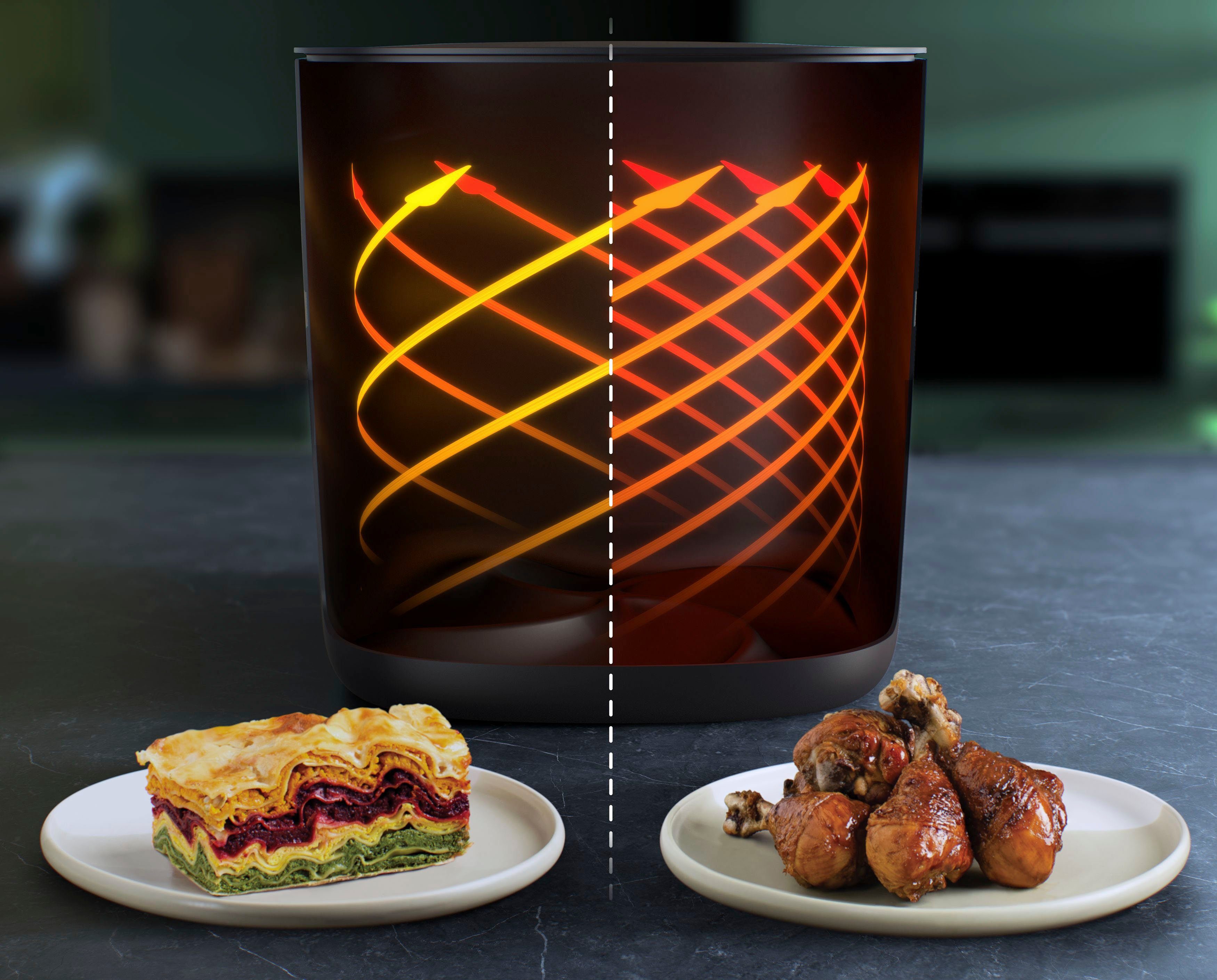 Philips Heißluftfritteuse HD9880/90 Airfryer XXL, mit integriertem Thermometer, 2000 W, WiFi Konnektivität, 30 AutoCook Programmen und Warmhaltefunktion