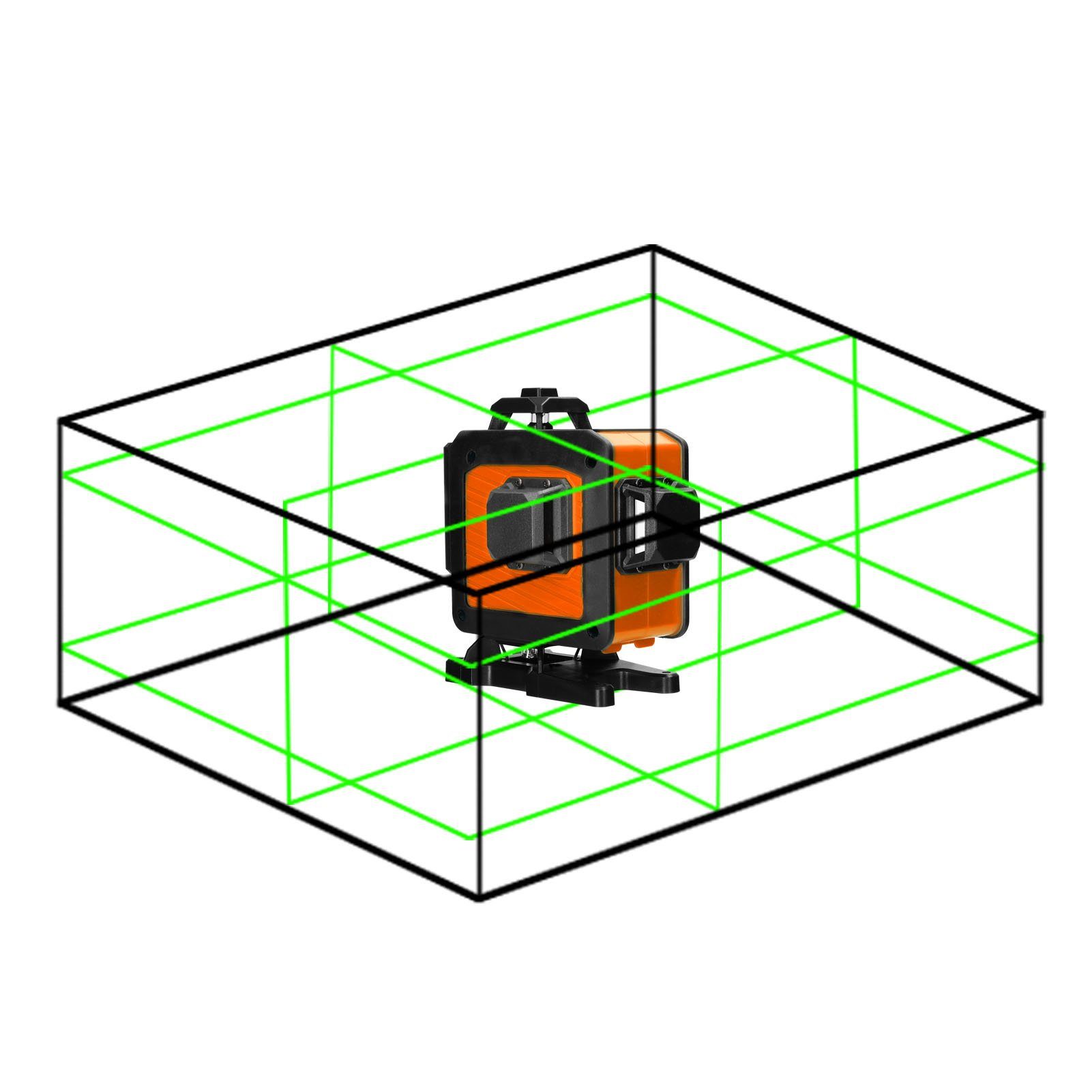 Tidyard Linienlaser 16-Linien-Laser-Level 3 ° Selbstnivellierungsfunktion, 1,5 m höhenverstellbarem Stativständer