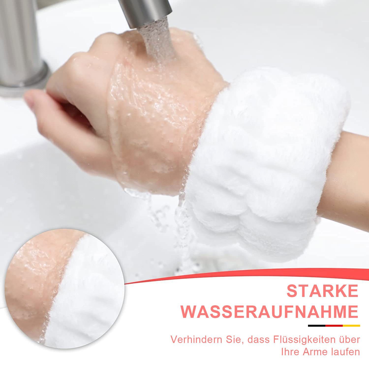 MAGICSHE Schweißband 8-Flanell Wasser absorbierende Handgelenkbänder