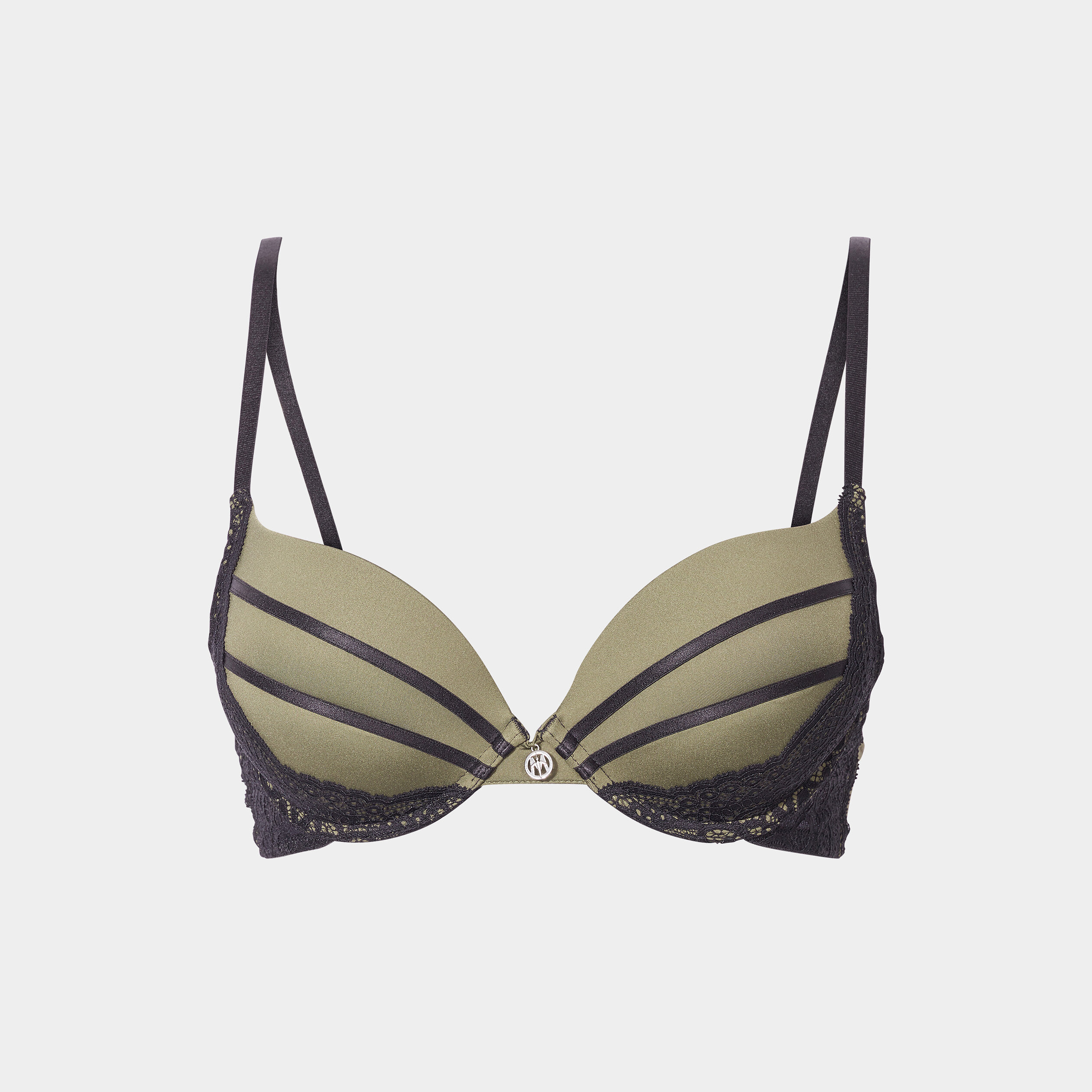 Soutien-gorge maxi push-up vert kaki femme | La Halle
