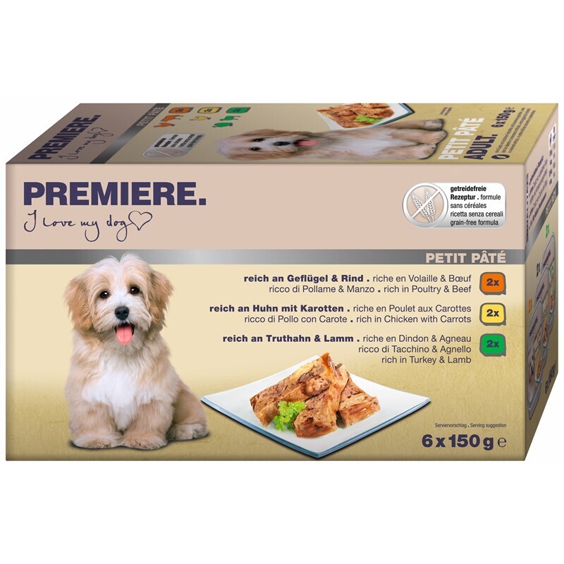 PREMIERE Hundenassfutter PREMIERE Petit Pâté 24x150g