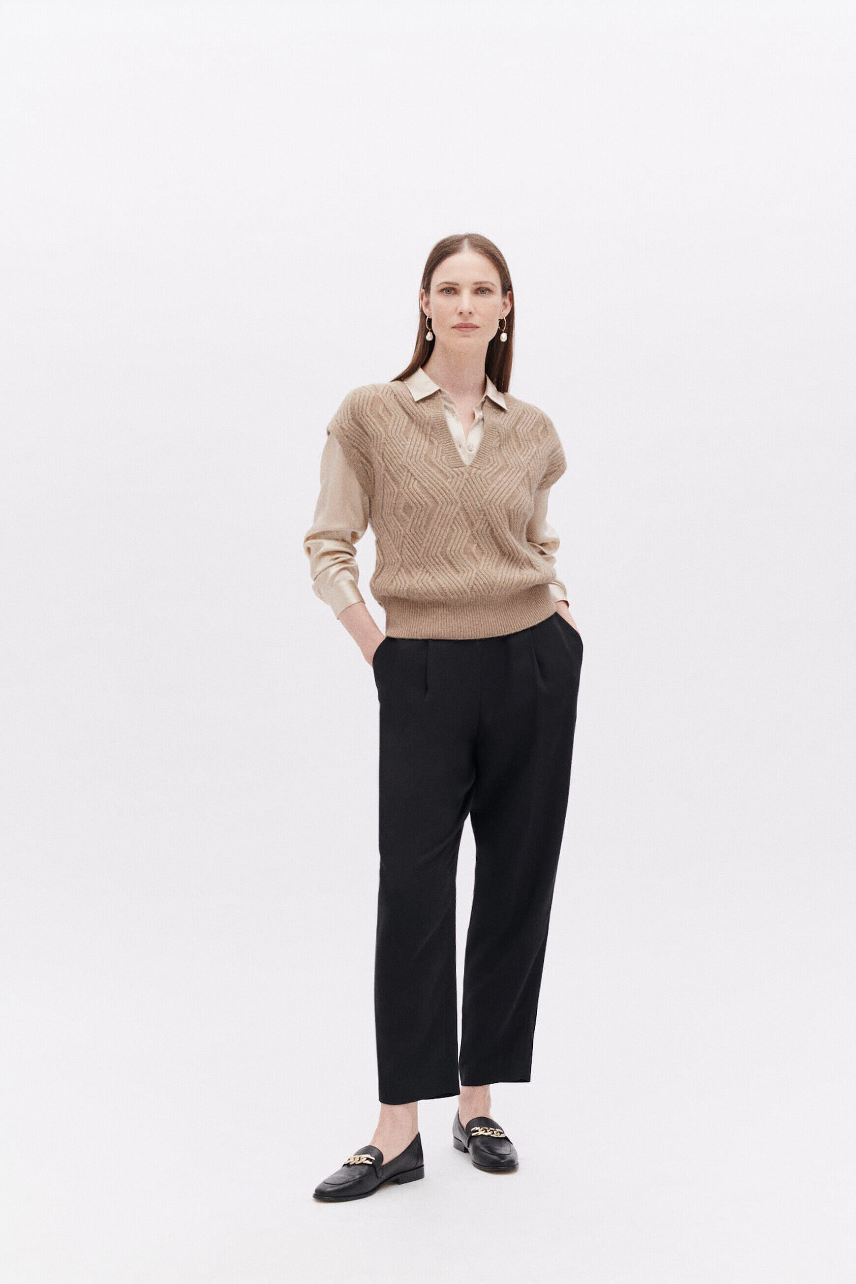 Pull madeline camel femme