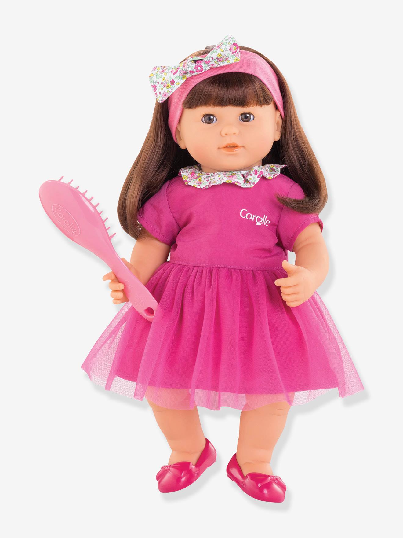 Grande poupée Alice + brosse COROLLE rose bonbon