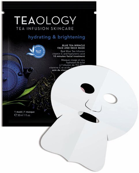 TEAOLOGY Blue Tea Miracle Face And Neck Mask Tuchmaske