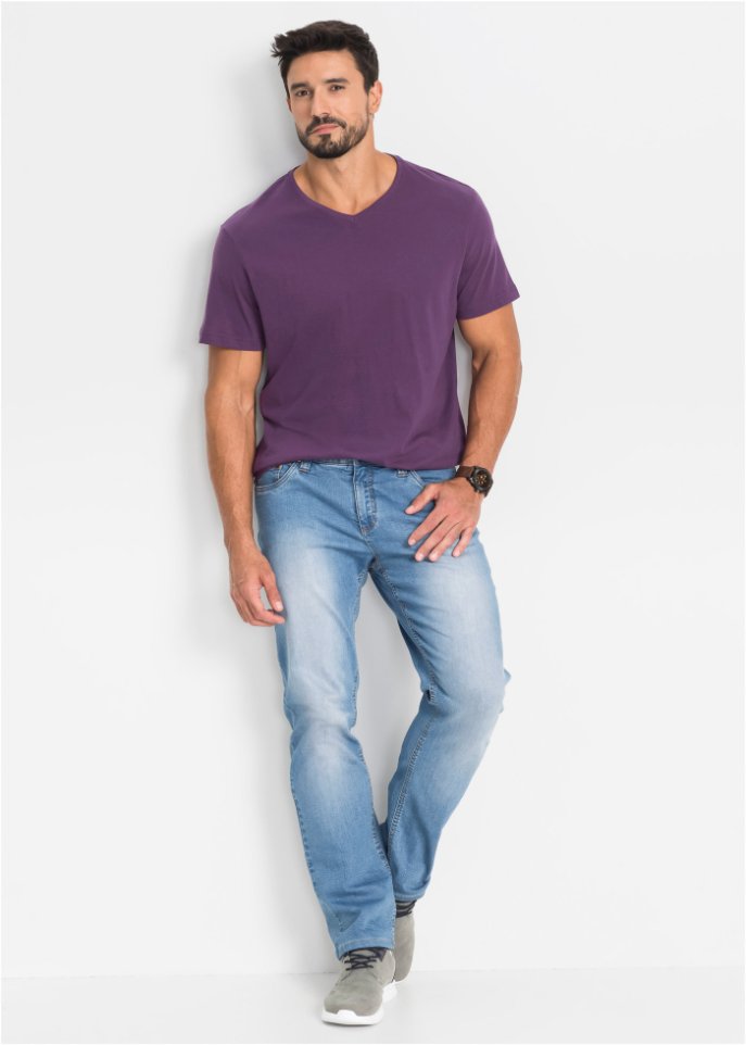 T-Shirt mit V-Ausschnitt (3er Pack)