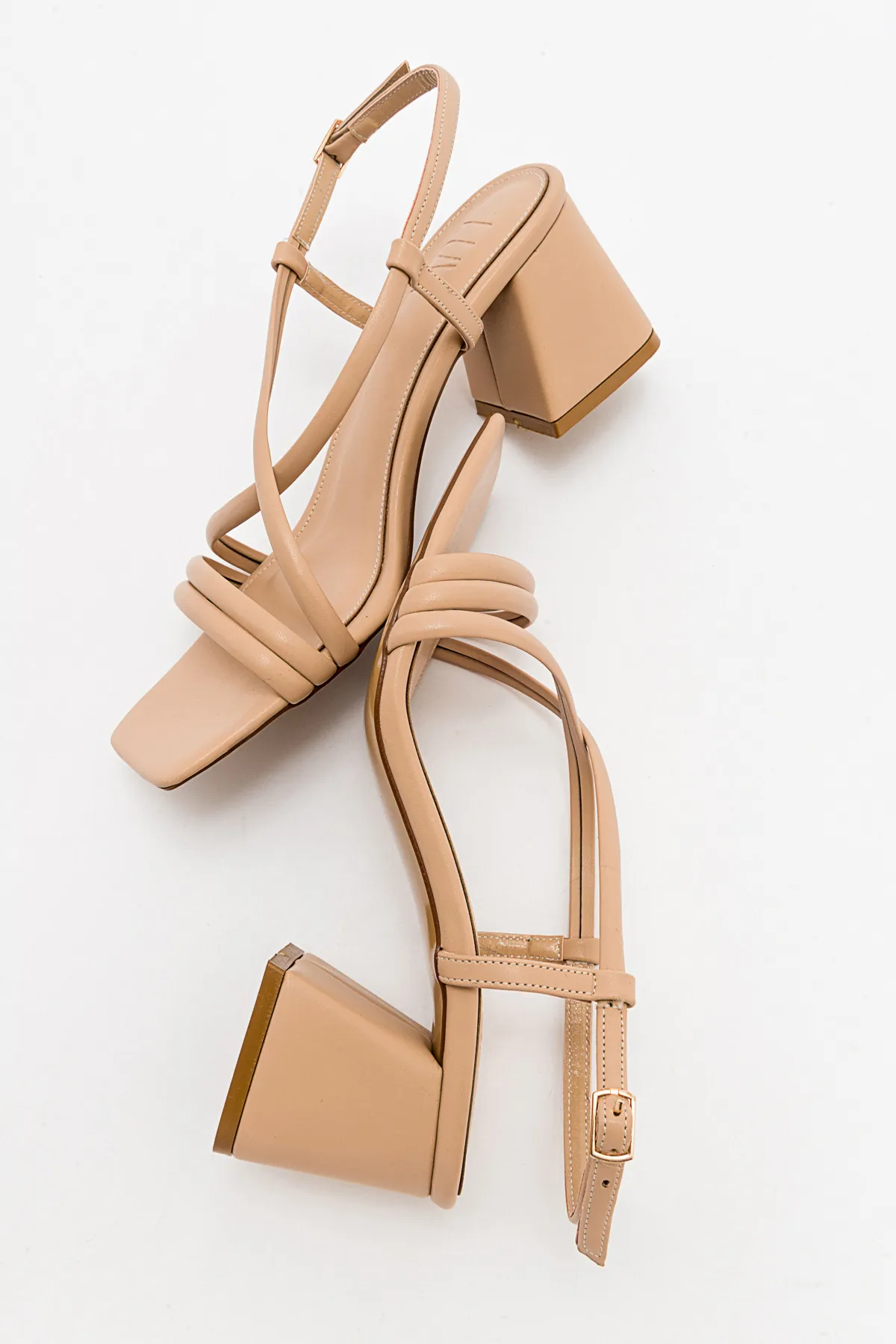 LuviShoes  Daisy Dark Beige Skin Damen-High-Heels-Schuhe