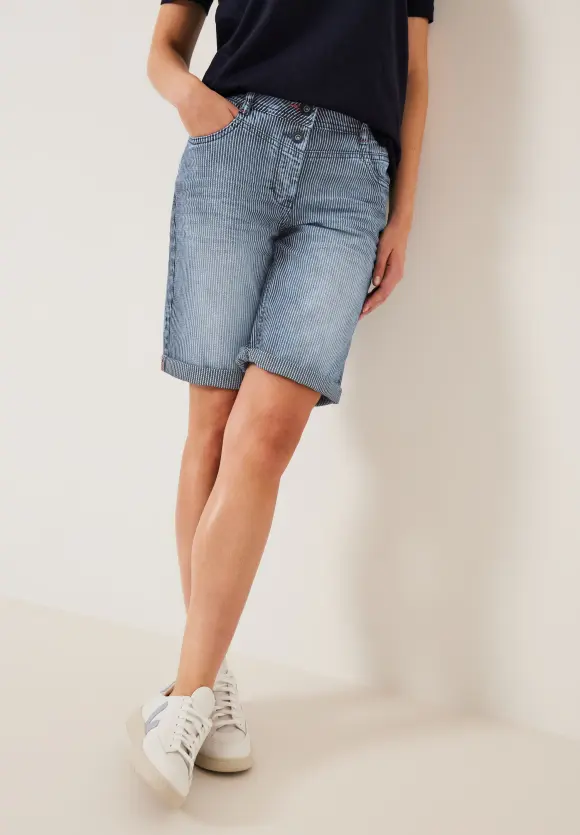 CECIL Gestreifte Loose Fit Shorts