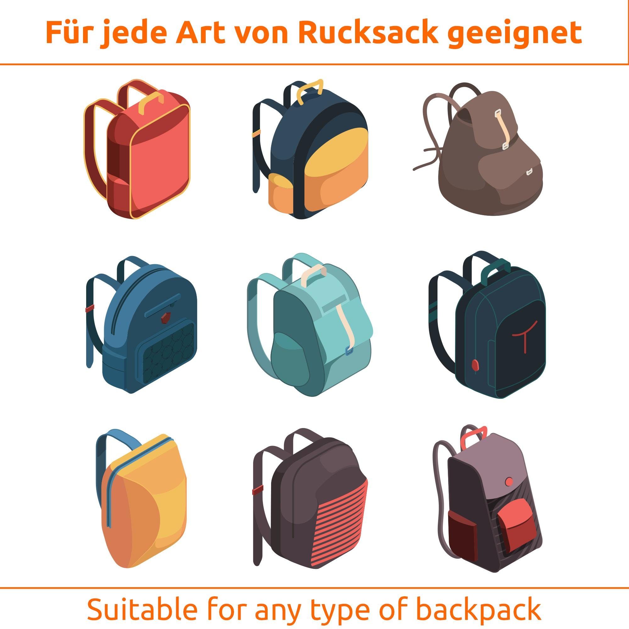 ECENCE Rucksack-Regenschutz 1x Regenschutz Rucksack 35-45L mit Schwarz