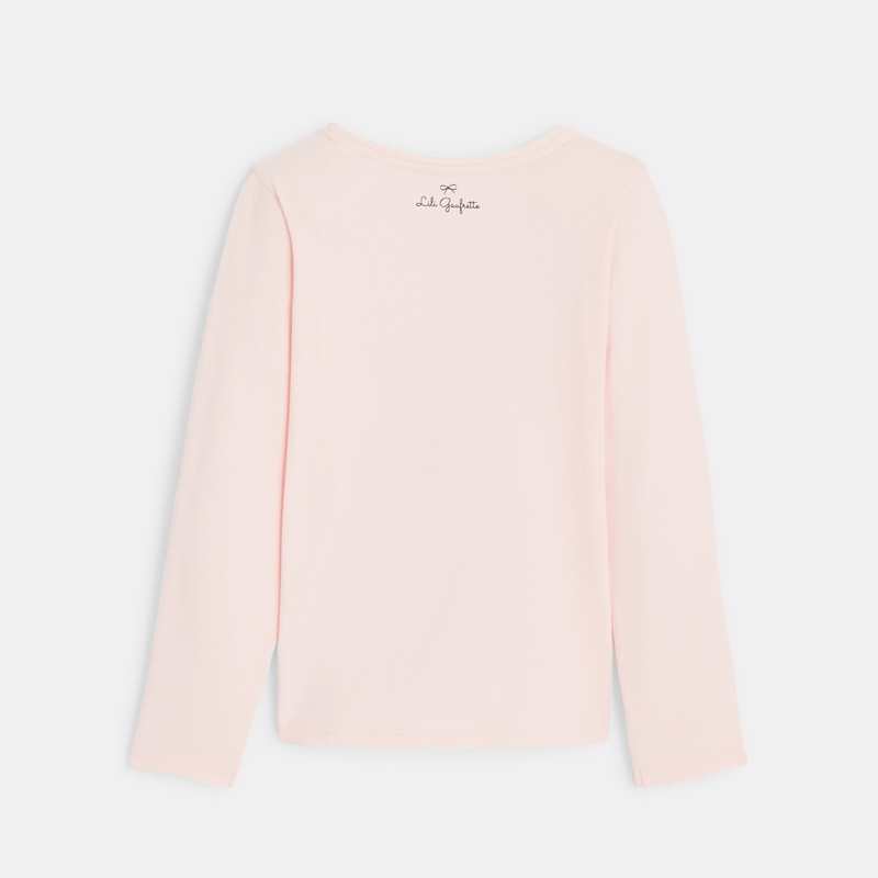 T-shirt rose à dessin crayonné Lili Gaufrette
