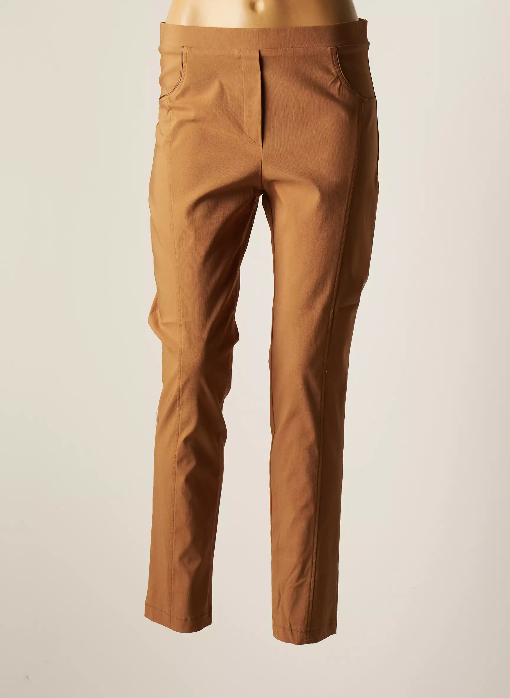Halogene Pantalons Slim Femme couleur marron