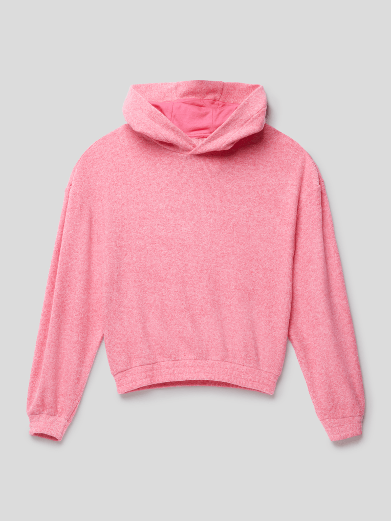 Hoodie in Melange-Optik in pink