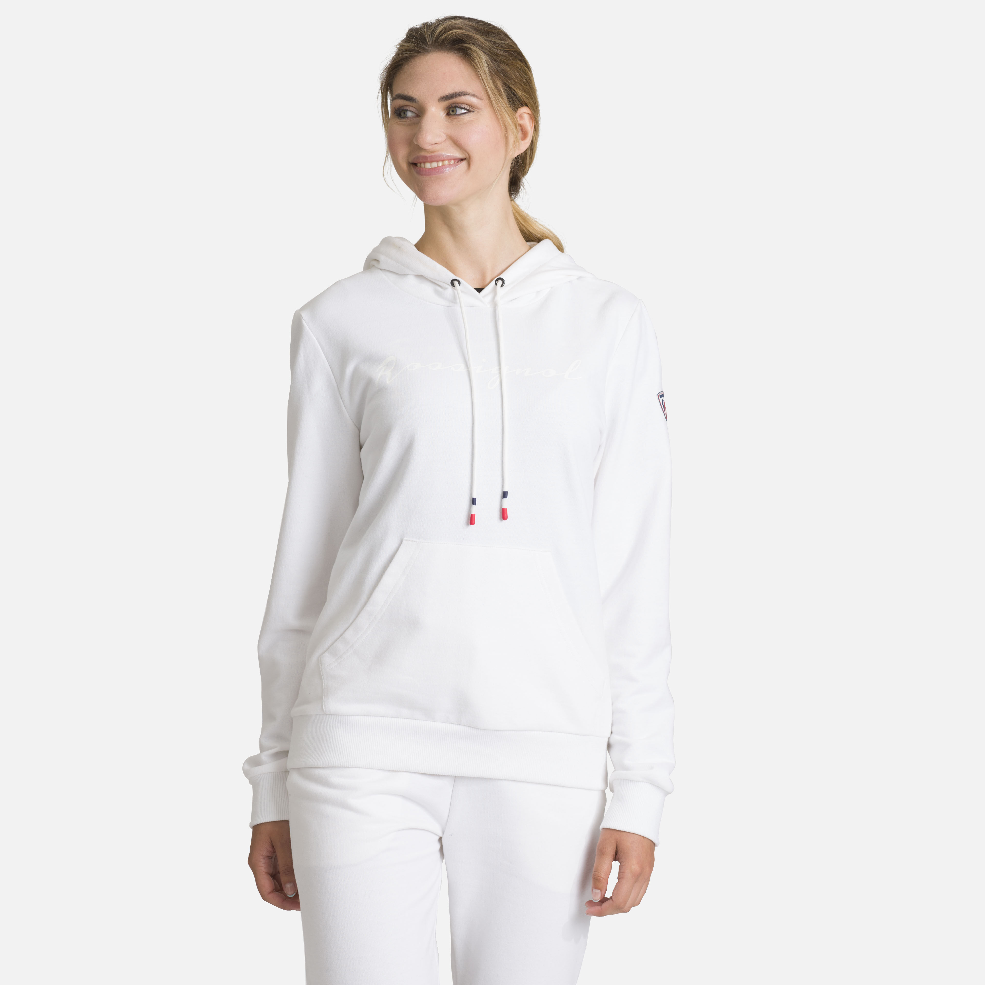 Sweat en coton à capuche Logo Femme