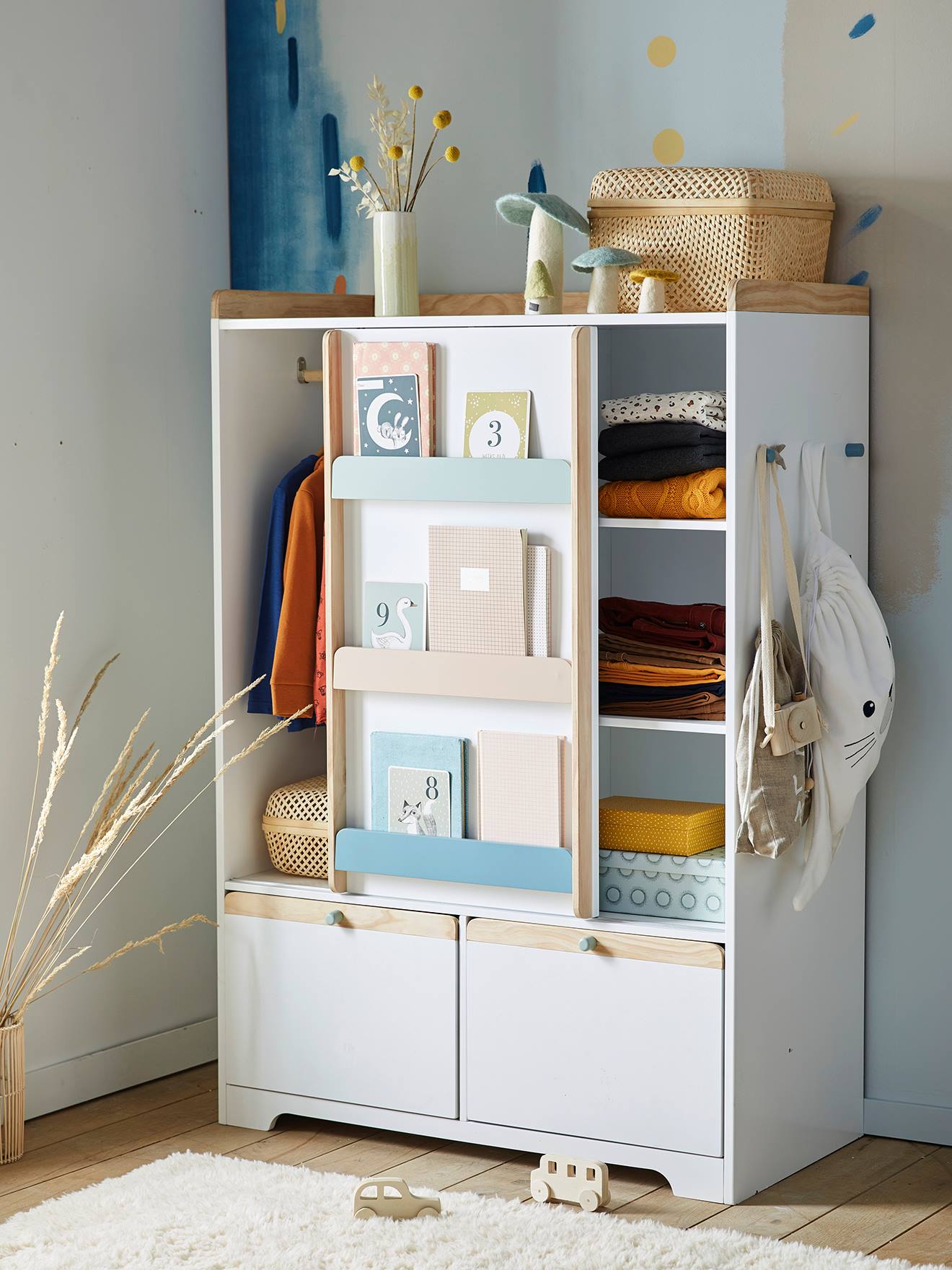 Vertbaudet Kinderzimmer Schrank ABC - weiß/natur