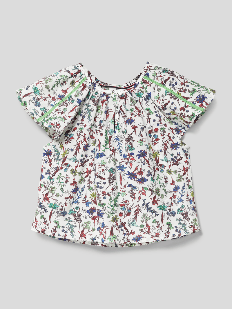 Blusenshirt mit floralem Muster Modell 'FLORAL PRINT TOP' in offwhite