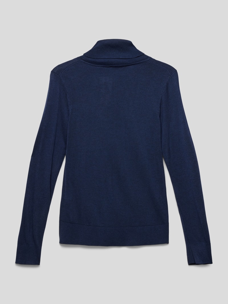 Strickpullover mit Rollkragen in blau