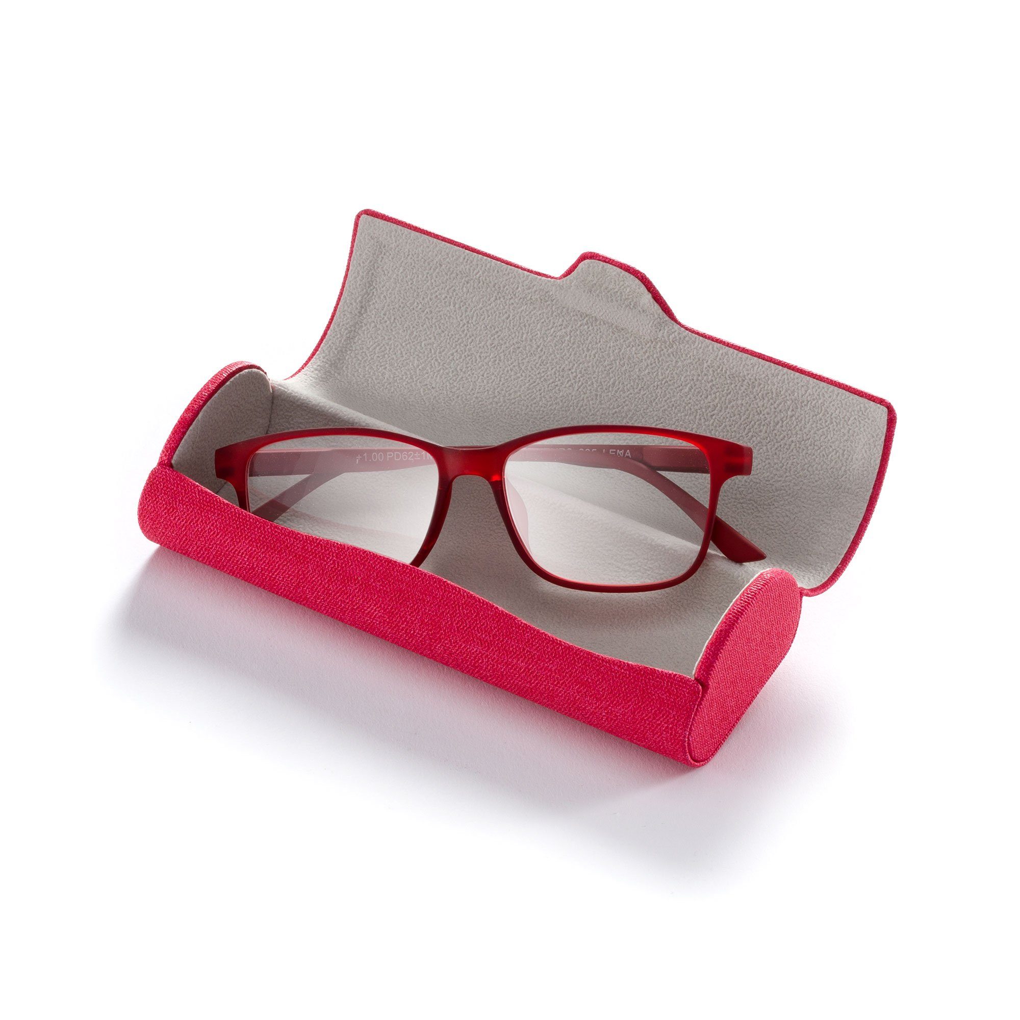 FEFI Brillenetui Hardcase im bunten Leinen-Look, inklusive Mikrofasertuch