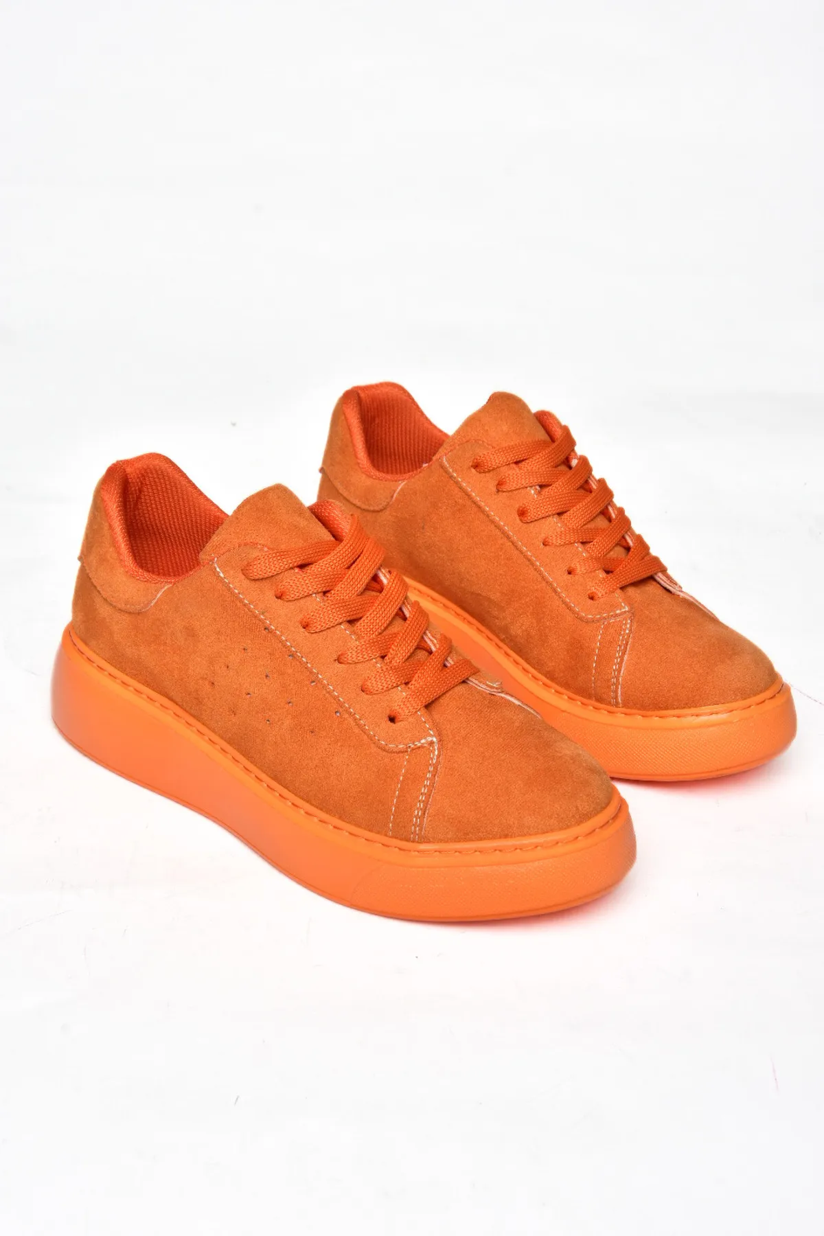 Fox Shoes  Orangefarbene Wildleder-Sportschuhe für Damen
