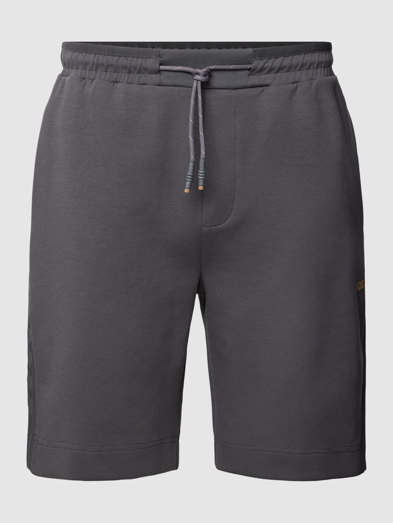 Sweatshorts mit Galonstreifen Modell 'Headlo' in graphit