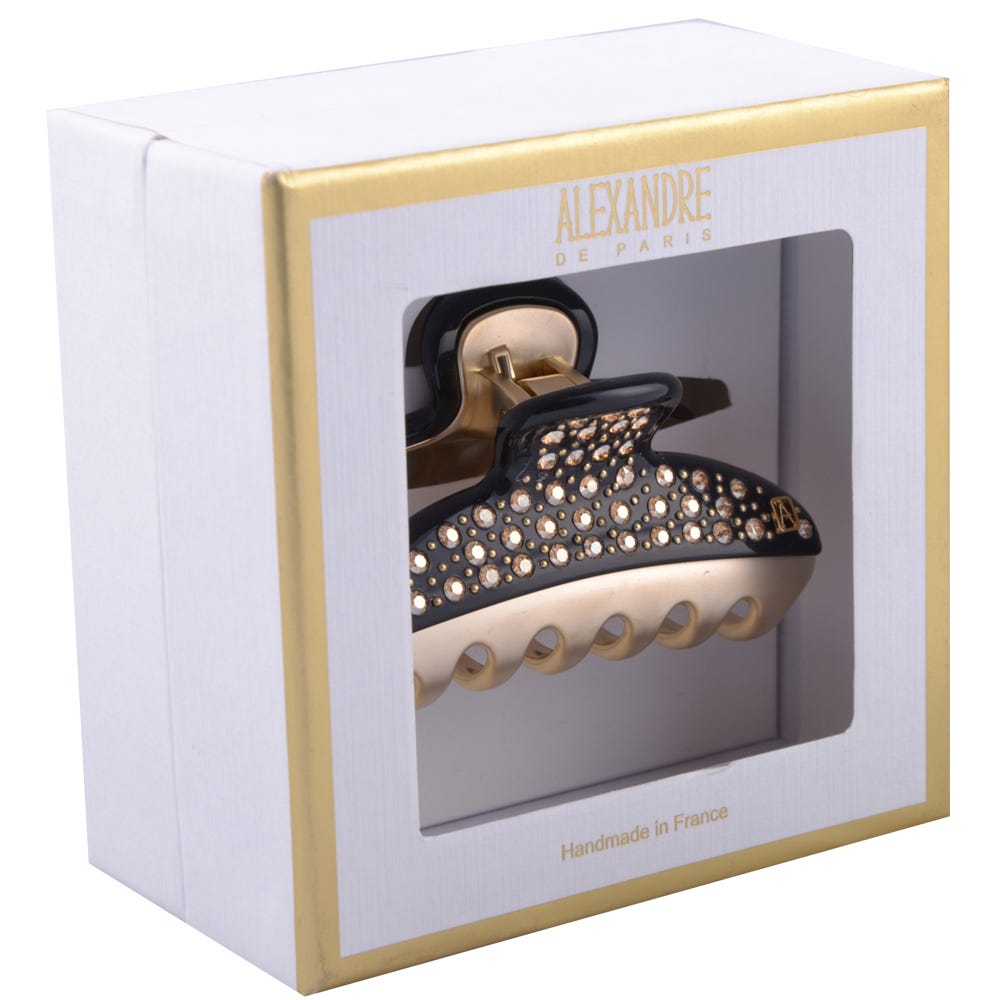 Alexandre de Paris Pince Vendôme Medium mit Strass in Geschenkebox