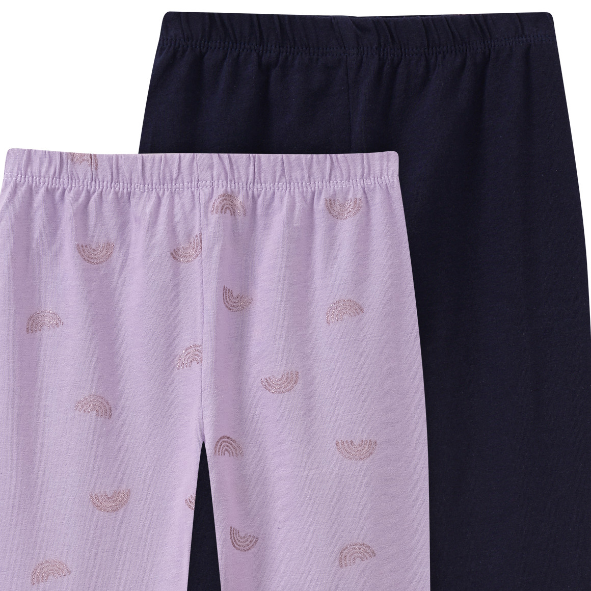 2 Mädchen Leggings in verschiedenen Dessins
