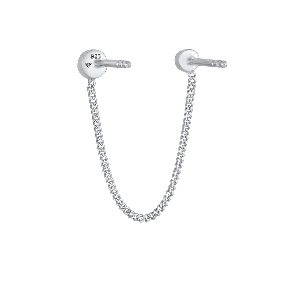 Elli Elli Boucles d'Oreilles Boucles d'oreilles doubles pour dames avec cristaux en ar Boucles d'oreilles