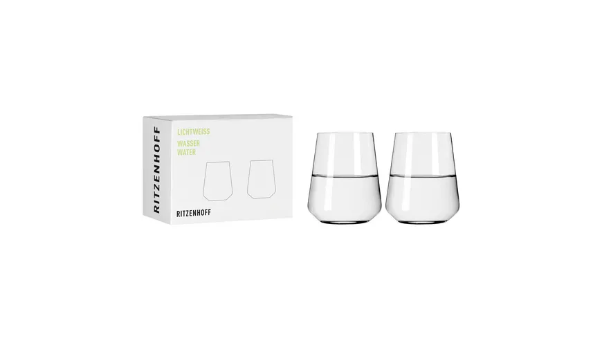RITZENHOFF Wasserglas Lichtweiss  2er #1 N. Niggemeier H22