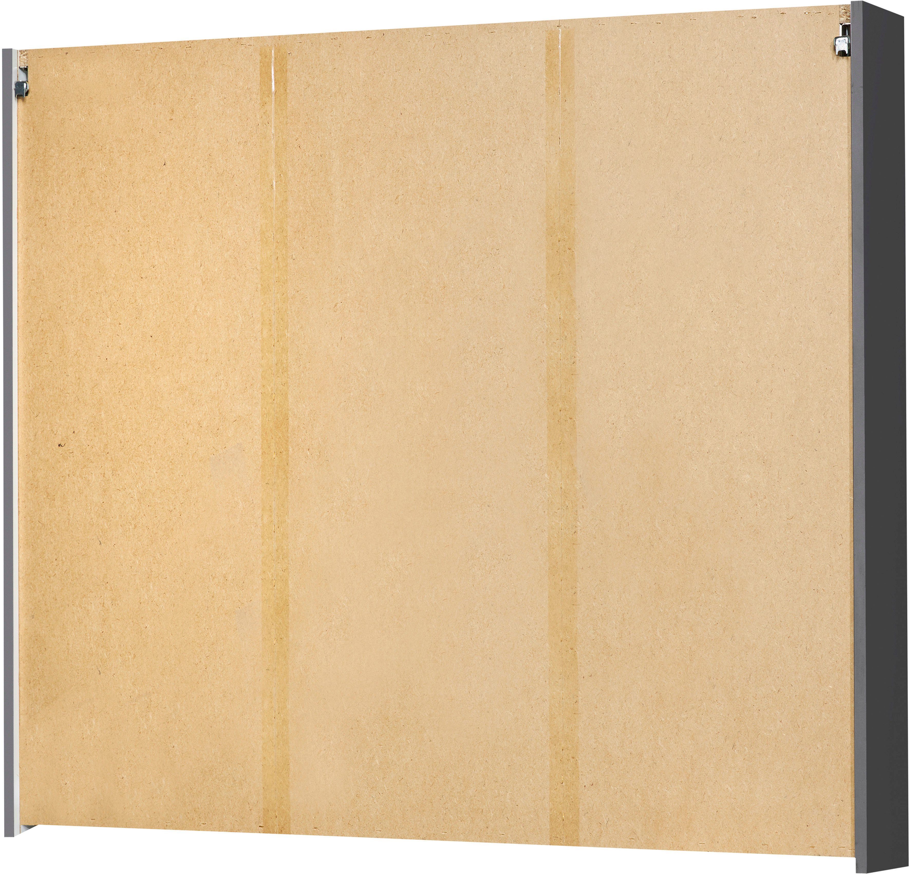 welltime Spiegelschrank Torino Breite 80 cm, 3-türig, LED-Beleuchtung, Schalter-/Steckdosenbox