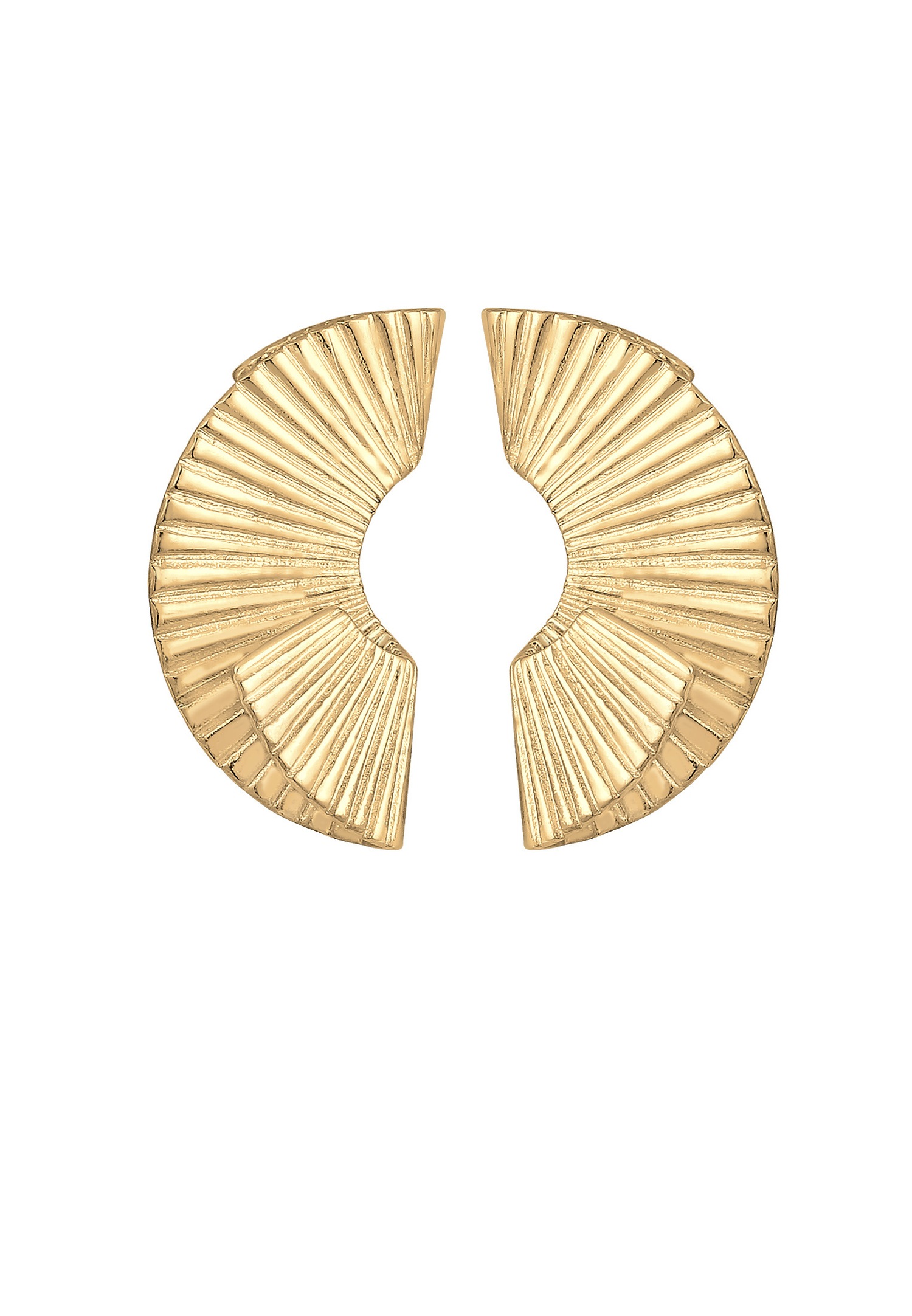 Pendientes Elli PREMIUM de moda para mujer con diseño geométrico en plata de ley 925 chapada en oro.