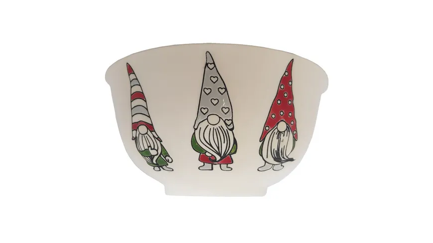 TRENDSHOP Müslischale X-MAS Wichtel Ø 14,7cm