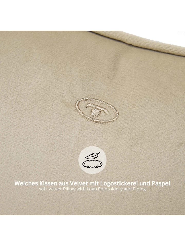 Tom Tailor TT Kissenhülle 2er Set VelvetSignature 45 x 45 cm in Beige günstig kaufen 45 x 45 cm