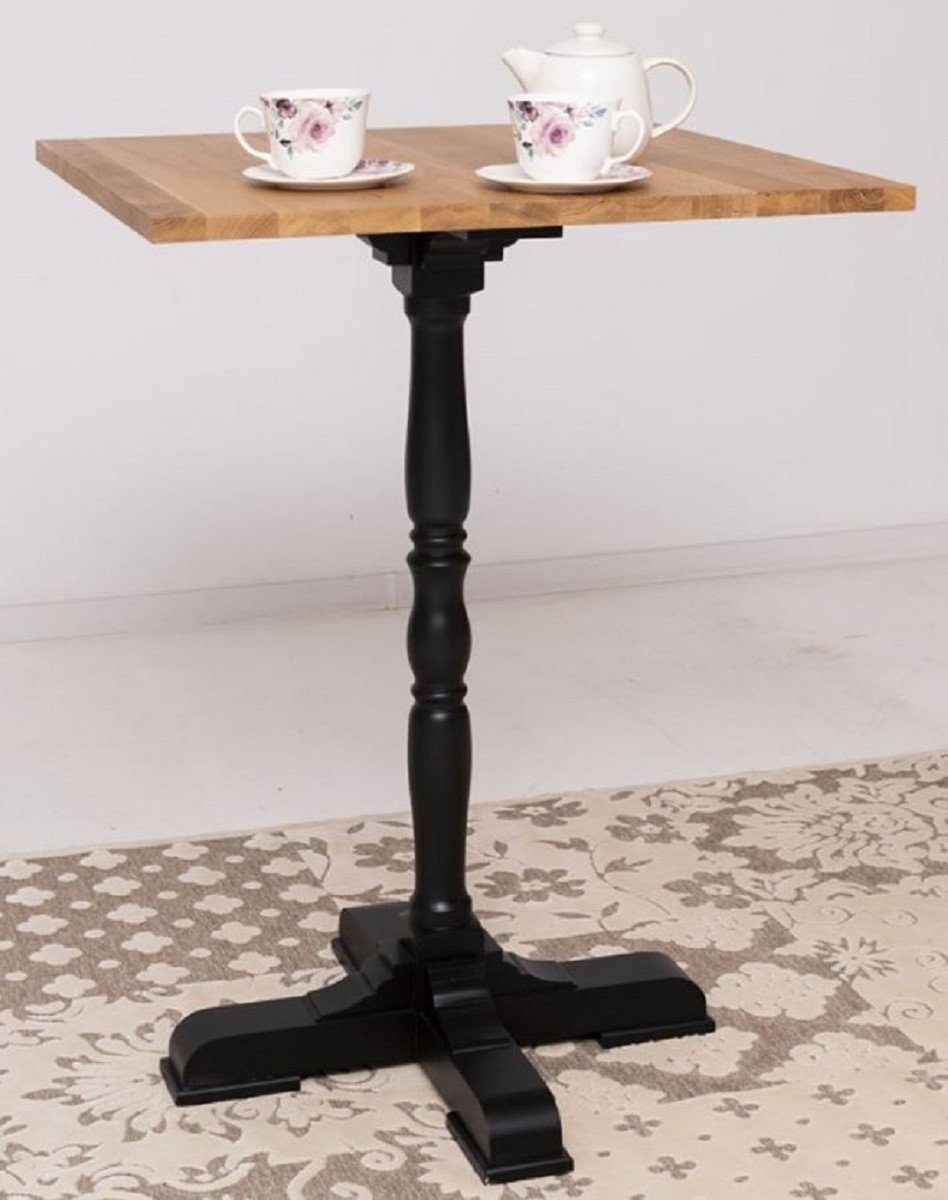 Casa Padrino Stehtisch Landhausstil Stehtisch Braun / Schwarz 80 x 80 x H. 110 cm - Massivholz Bartisch im Landhausstil - Landhausstil Massivholz Bar & Bistro Möbel
