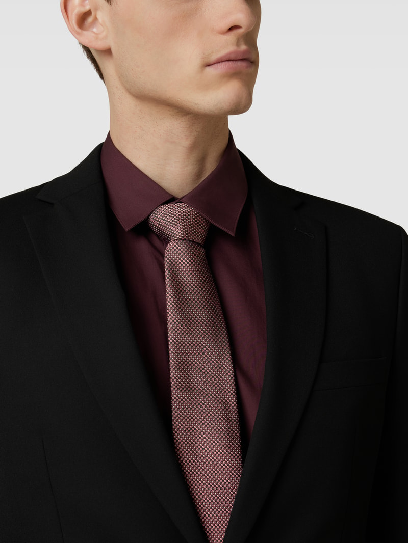 Krawatte aus Seide (7 cm) Modell 'FAKE SOLID TEXTURE' in orange