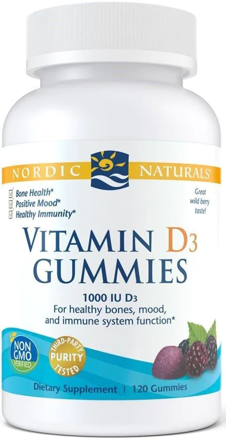 Ζελεδάκια Nordic Naturals με βιταμίνη D3 1000 IU με άγρια μούρα