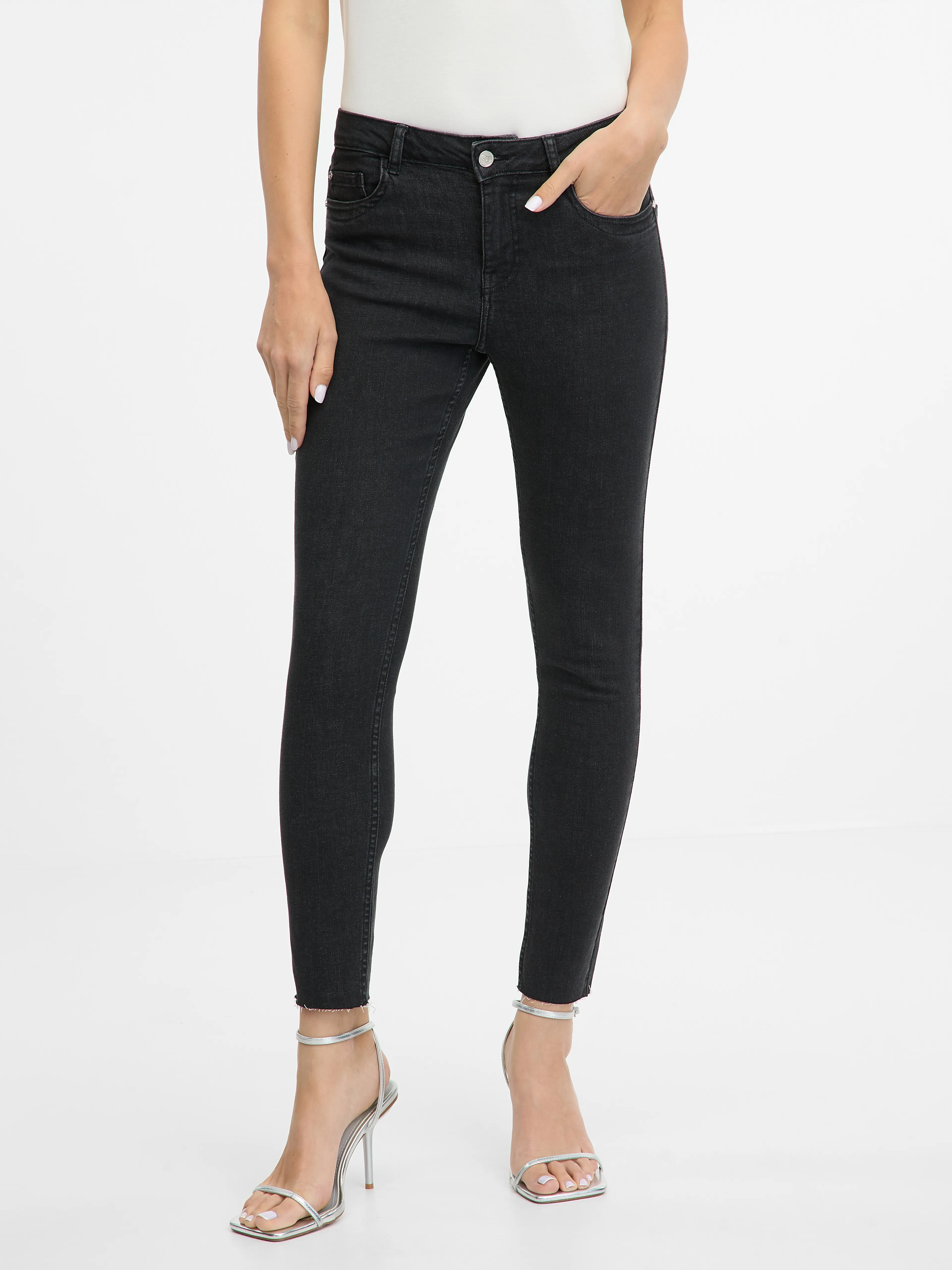 Schwarze Skinny Fit Jeans für Frauen ORSAY