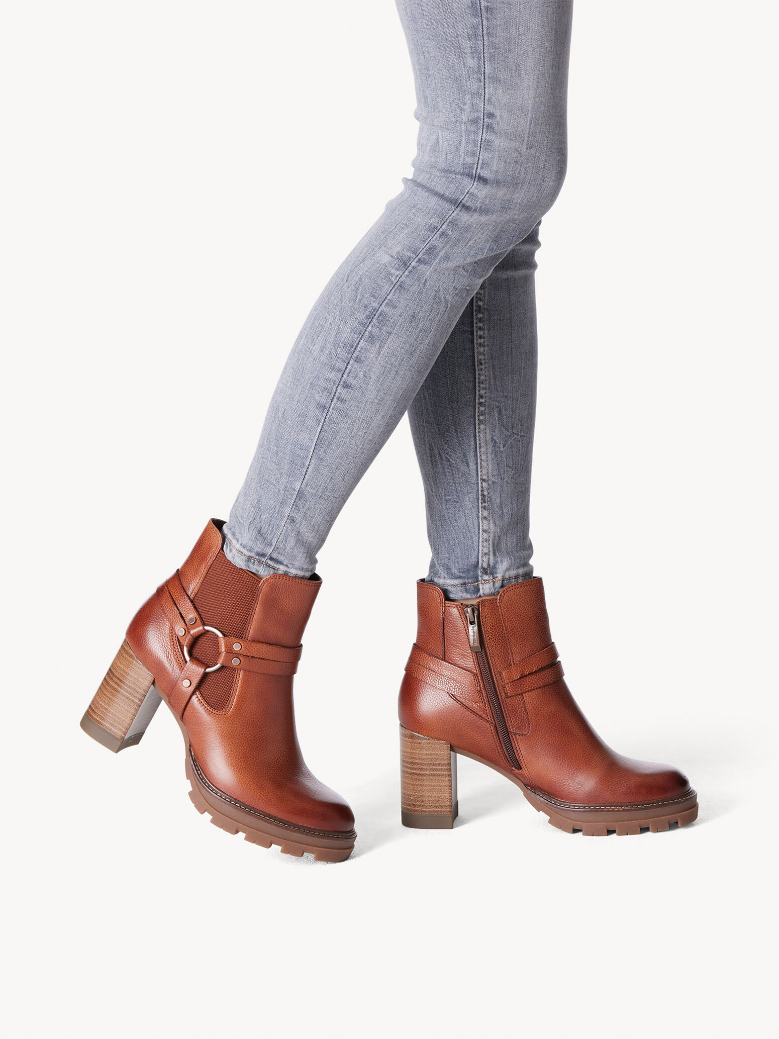 Bottine Chelsea en cuir - marron