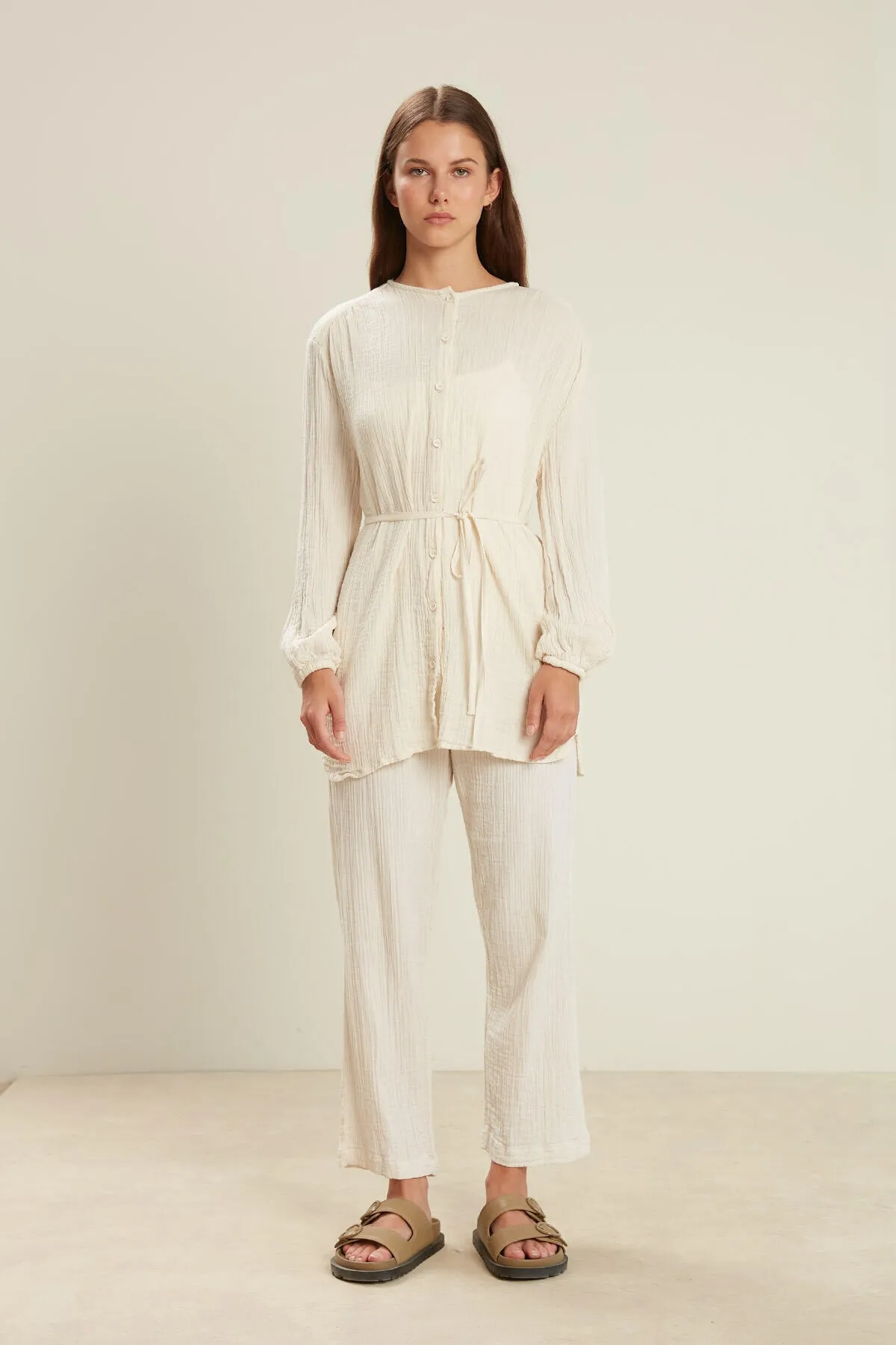 Manuka  MUSLIN-HOSE ECRU