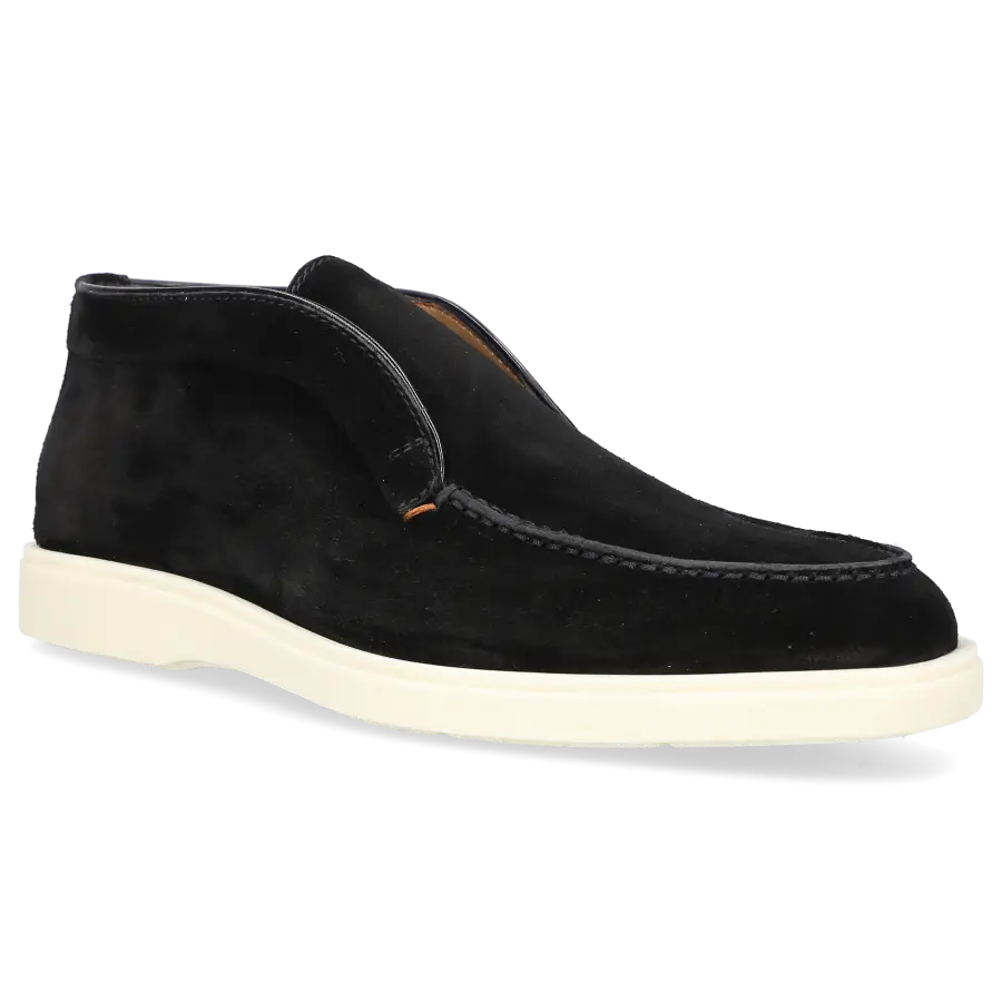 Santoni - Stiefeletten DESERT BOOT Veloursleder - schwarz