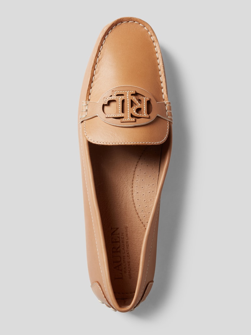 Loafer aus Leder in sand